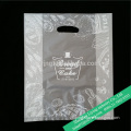 100 white Merchandise Bag, 30x36cm with Die Cut Handle bag, side Gusset, 25mic
